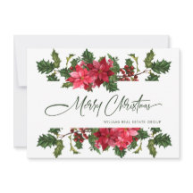 Elegante Poinsettia Weihnachtsgrüße