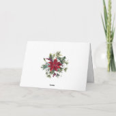 Elegante Poinsettia Weihnachtsgrüße Feiertagskarte (Rückseite)