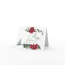 Elegante Poinsettia Weihnachtsgrüße