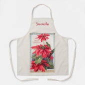 Elegante Poinsettias in dekorativem Goldrahmen Schürze (Vorderseite)