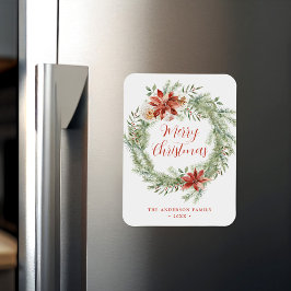 Elegante Poinsettias und Grünanlagen, nicht Foto Magnet