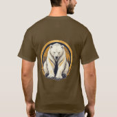 Elegante Polar Bear Illustration T-Shirt (Rückseite)