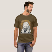 Elegante Polar Bear Illustration T-Shirt (Vorne ganz)