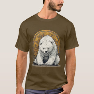 Elegante Polar Bear Illustration T-Shirt