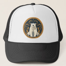 Elegante Polar Bear Illustration Truckerkappe