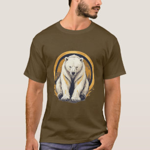 Elegante Polarbär-Illustration T-Shirt