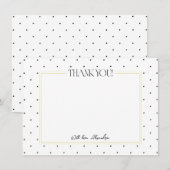 Elegante Polka-Dot-Dankeschön-Karten (Vorne/Hinten)