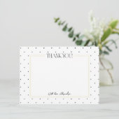 Elegante Polka-Dot-Dankeschön-Karten (Stehend Vorderseite)