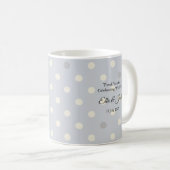 Elegante Polka Dot Monogram Tasse - Gastgeschenk H (VorderseiteRechts)