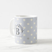Elegante Polka Dot Monogram Tasse - Gastgeschenk H (Vorderseite Links)