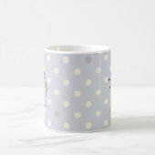 Elegante Polka Dot Monogram Tasse - Gastgeschenk H (Mittel)