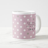 Elegante Polka Dot Monogram Tasse - Individualisie (Vorderseite Rechts)