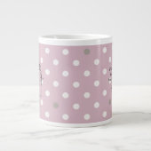 Elegante Polka Dot Monogram Tasse - Individualisie (Vorderseite)