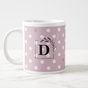 Elegante Polka Dot Monogram Tasse - Individualisie