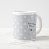 Elegante Polka Dot Monogram Tasse - Individualisie (Vorderseite Rechts)