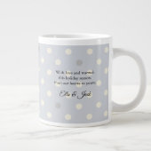 Elegante Polka Dot Monogram Tasse - Individualisie (Rechts)