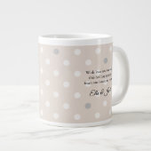 Elegante Polka Dot Monogram Tasse - Individualisie (Vorderseite Rechts)