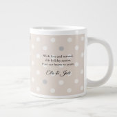 Elegante Polka Dot Monogram Tasse - Individualisie (Rechts)