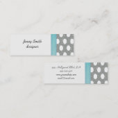 Elegante Polka-Punkte Mini Visitenkarte (Vorne/Hinten)