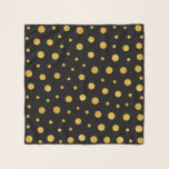 Elegante Polka-Punkte - Schwarzes Gold Schal<br><div class="desc">Entwurf von LEMAT WORKShttps://zazzle.com/lematworks*/collectionshttps://lematworks.myportfolio.com</div>