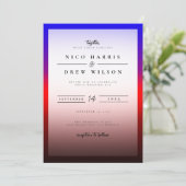 Elegante Polyamory Pride Wedding Einladung (Stehend Vorderseite)