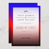 Elegante Polyamory Pride Wedding Einladung (Vorne/Hinten)