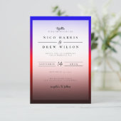 Elegante Polyamory Pride Wedding Einladung (Stehend Vorderseite)