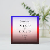 Elegante Polyamory Pride Wedding Save The Date (Stehend Vorderseite)