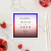 Elegante Polyamory Pride Wedding Serviette (Beispiel)