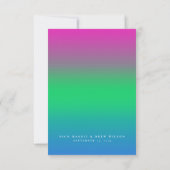Elegante Polysexual Pride Wedding Einladung (Rückseite)