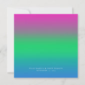 Elegante Polysexual Pride Wedding Save The Date (Rückseite)