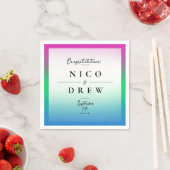 Elegante Polysexual Pride Wedding Serviette (Beispiel)