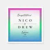Elegante Polysexual Pride Wedding Serviette (Vorderseite)