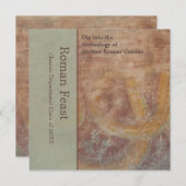 Elegante Pompeji-Rottöne, Grüntöne-römisches Fest Einladung (Vorne/Hinten)