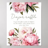 Elegante Ponys-Windeln Tombola-Babydusche Poster (Vorne)