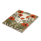 Elegante Poppies Art Nouveau Fliese (Seite)