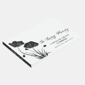 Elegante Poppies auf der Beerdigung des Gedächtnis Gästebuch (Ecke)