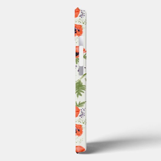Elegante Poppies Orange Floral Pattern Case-Mate iPhone Hülle (Rückseite / Links)