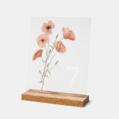 Elegante Poppy Meadow Orange Blume Acrylschild (Winkel)