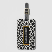 Elegante Popular Luxury White Leopard Collection Gepäckanhänger (Vorderseite Vertikal)