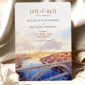 Elegante Porto Portugal Save the Date Wedding Card Einladung