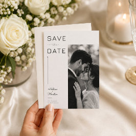 Elegante Porträtfoto-Hochzeit-Heiratsantrag-Karte Save The Date