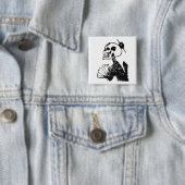 Elegante Posada Calavera Kunst Button (Beispiel)