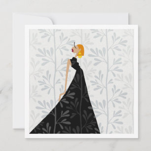 Elegante Pose Glamour Mode Art Card Mitteilungskarte