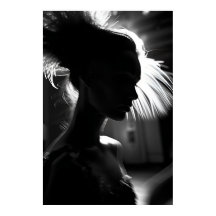 Elegante Poster Ballerina mit verschwommenem Effek