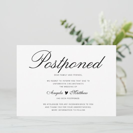 Elegante Postkarte (Stehend Vorderseite)