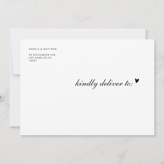 Elegante Postkarte (Rückseite)