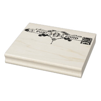 Elegante Postkarte Gummistempel