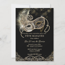 Elégante Pour Soirée Masquée Anniversaire Einladung