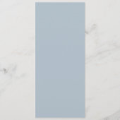 Elegante Powder Blue Modern Wedding Menükarte (Rückseite)
